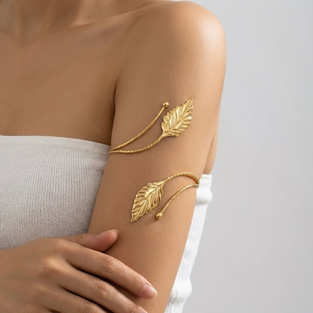 Rinhoo Armreif, Gold, Damen, Minimalistisch - Bild 1