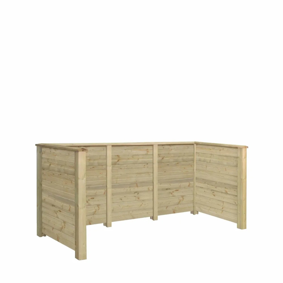 Mülltonnenverkleidung Plank aus druckimprägniertem Nadelholz, B/T/H: 294 x 97 x 108 cm - Bild 2