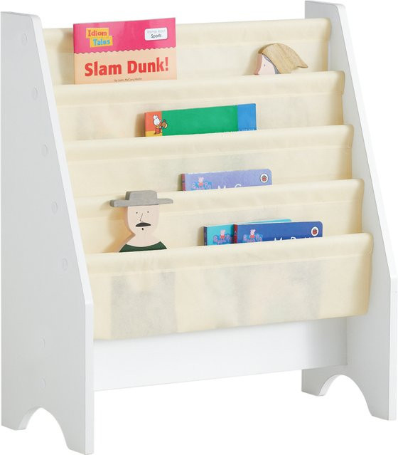 SoBuy Kinder-Bücherregal FRG225-W mit 4 Ablagefächern in Weiß - Bild 1