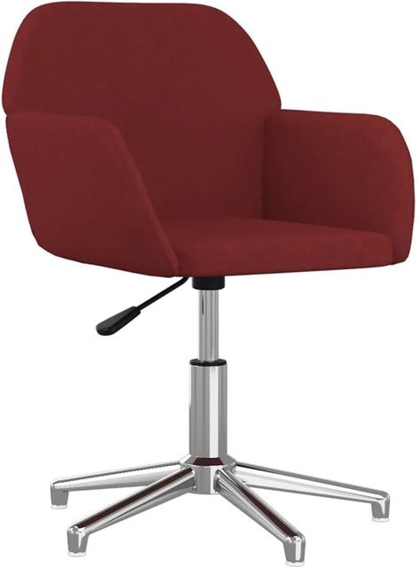vidaXL Bürostuhl mit Armlehnen in Weinrot, drehbar 360 Grad, Stoffbezug mit minimalistischem Design - Bild 1