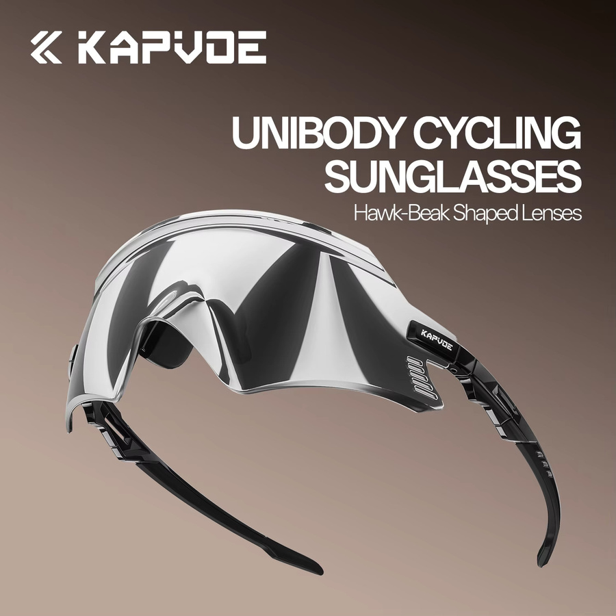 Kapvoe Sportsonnenbrille Herren, Kunststoff, UV400 - Bild 2
