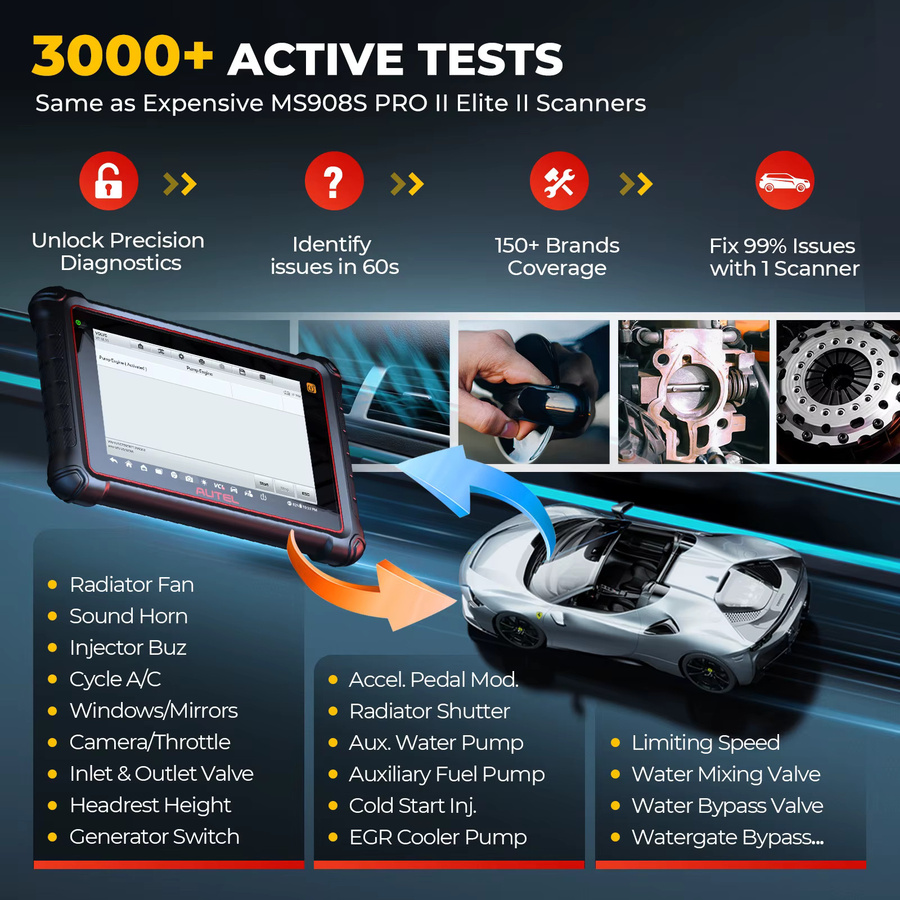 Autel MK900TS TPMS-Diagnosescanner in Schwarz mit DoIP und CAN FD für Kfz-Scanwerkzeuge - Bild 5