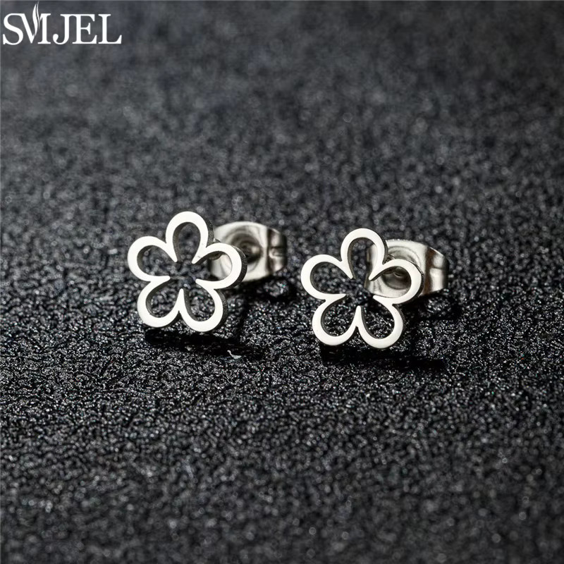 SMJEL Ohrstecker Edelstahl, Blume, Vintage, Damen - Bild 3