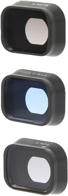 KONNWEI Drone Kamera Filter Set aus optischem Glas mit GND8 und GND16 Filtern sowie Aufbewahrungsbox in Grau und Blau - Bild 1