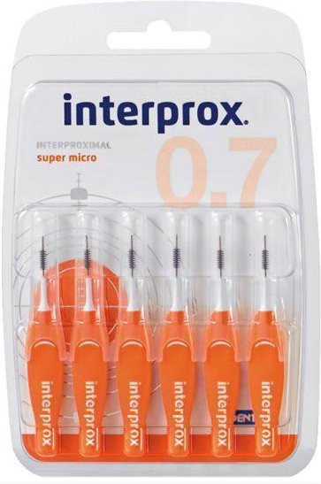 Interprox Interproximal Super Micro Zahnzwischenraumbürsten, 6 Stück, weiß - Bild 1