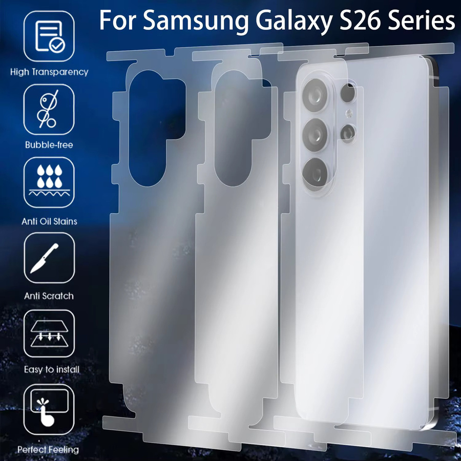 Hydrogel Rückseitenschutzfolie für Samsung S24 S25 S26 Ultra, HD-klar und kratzfest, transparent - Bild 2
