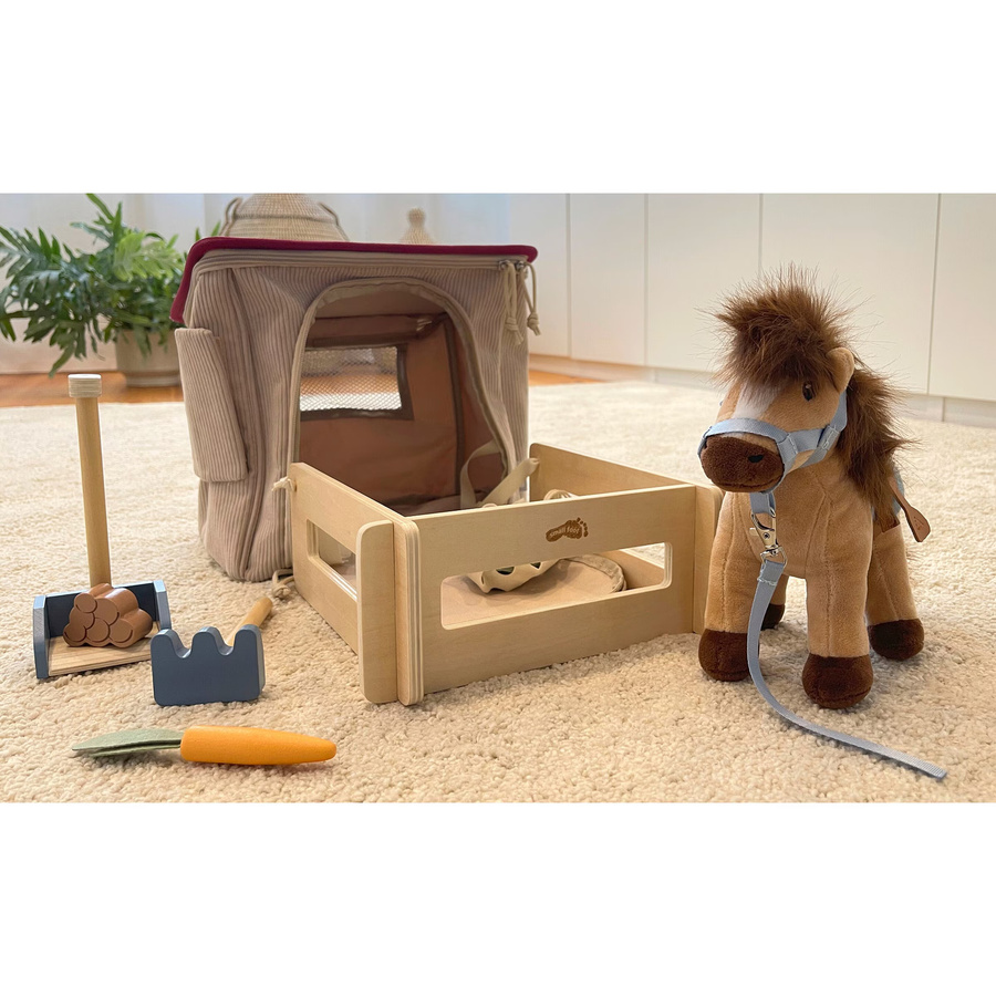 Small Foot Spielset Pferd mit Stall und Zubehör in der Tasche, ab 2 Jahre - Bild 2