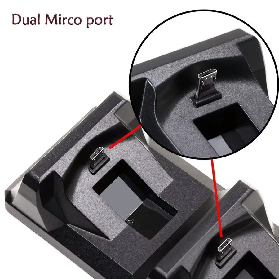 Sony USB Dual Charge Dock Ladestation für PS4 Controller in Schwarz - Bild 2