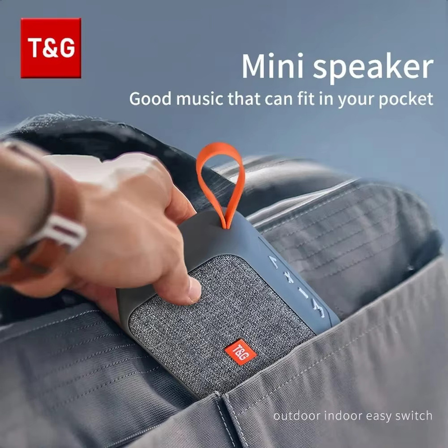 T&G Tragbarer Mini Bluetooth Lautsprecher mit FM Radio und Wasserdichtigkeit in Rot oder Blau - Bild 3