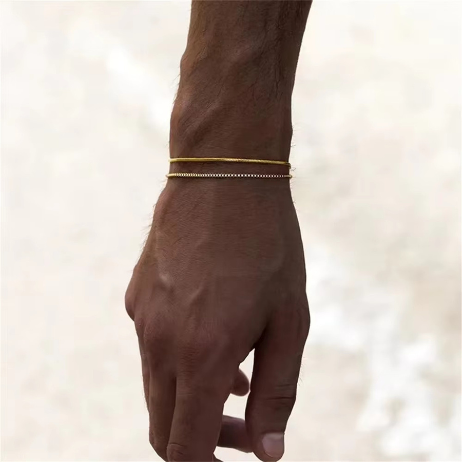 HIYEE Armband Edelstahl, Gold, Damen, 17 cm - Bild 1