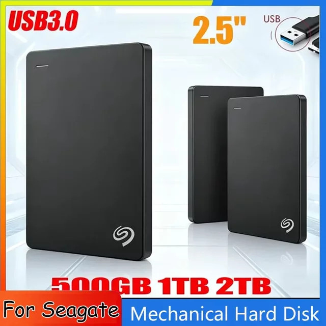 Seagate Externe Festplatte HDD mit USB-A Anschluss, 500 GB, Schwarz - Bild 1