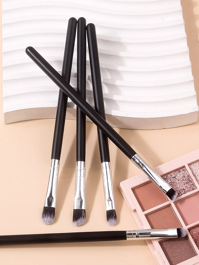 5-teiliges Augen-Make-up-Pinsel-Set mit Lidschatten-, Detail- und Mischpinsel - Bild 2