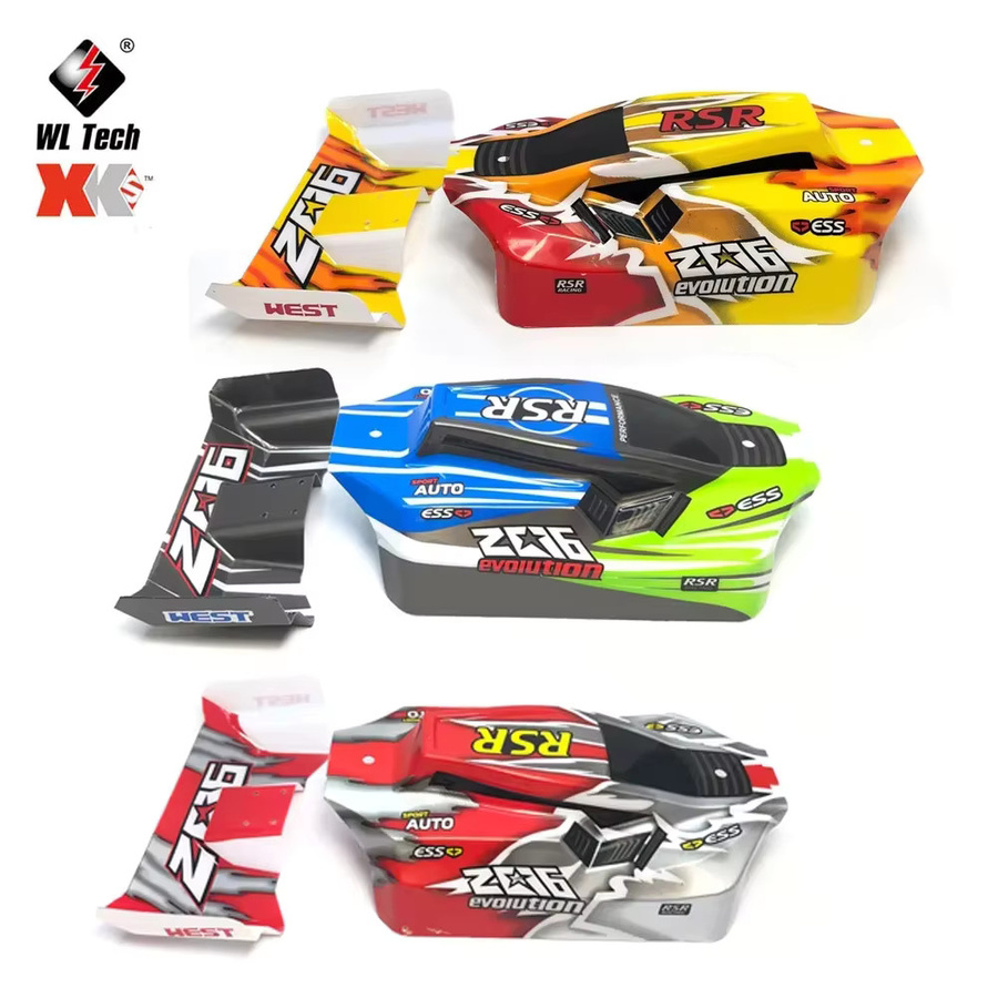 WLtoys RC Auto Karosserie mit Heckflügel-Kit, Zubehör, Kunststoff - Bild 3