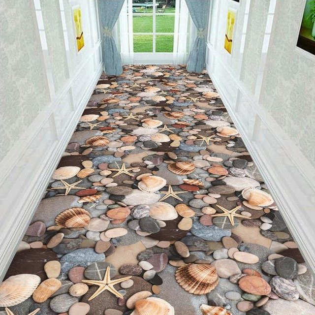 WTEMPO Korridor Teppich mit 3D-Design in Mehrfarbig, Rechteckig, Breite: 120 cm, Länge: 300 cm - Bild 1