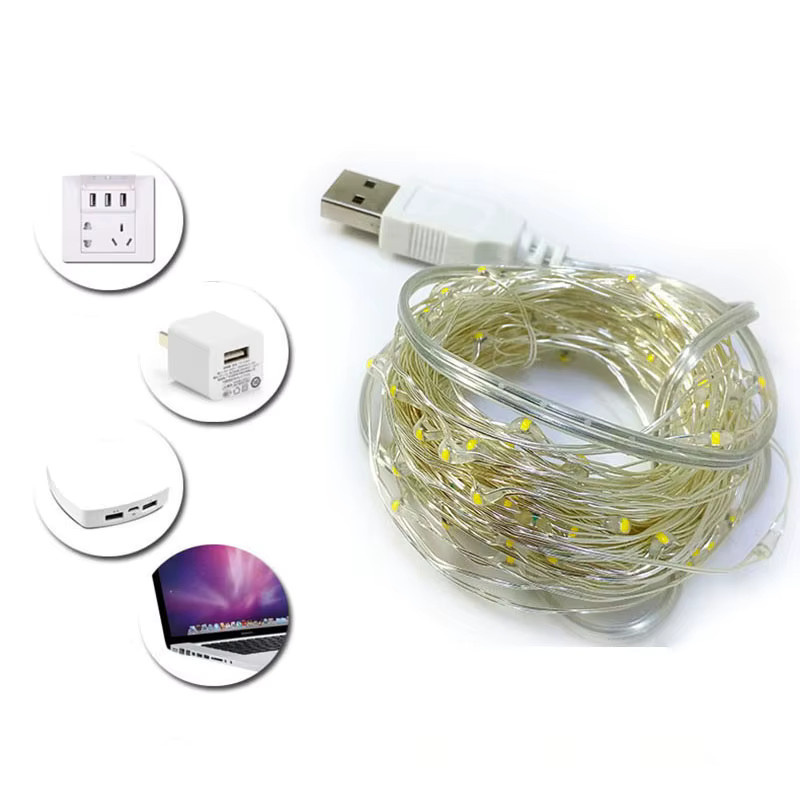 Lyfs LED-Fee-Girlande in Warmweiß mit transparentem Kunststoff, batteriebetrieben oder per USB - Bild 3