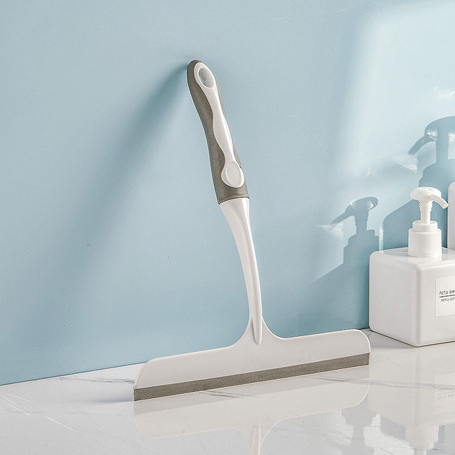 Cochebar Fensterglas-Schaber und Squeegee mit integriertem Schaber und ergonomischem TPR-Griff in Grau oder Weiß - Bild 1