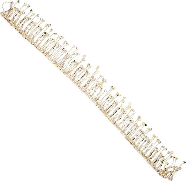 TOMTOP JMS Kette, Strass Quaste, Golden AB, beige, Damen - Bild 1