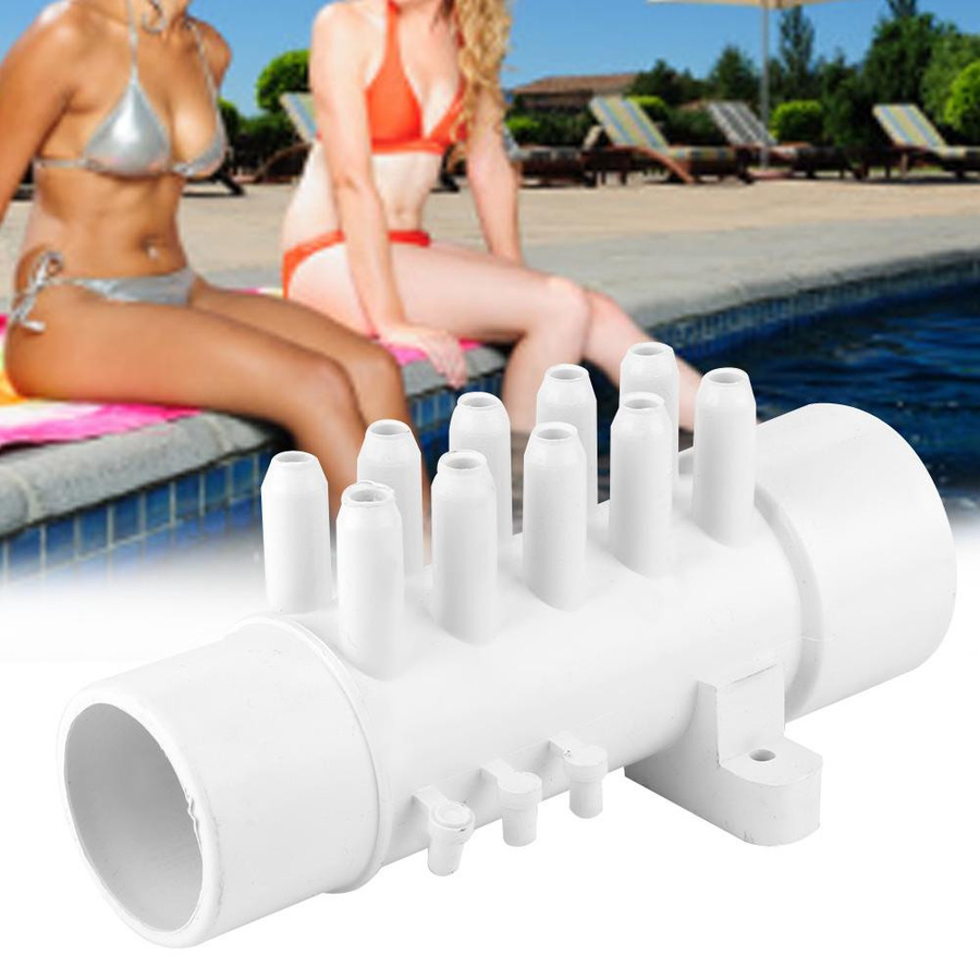TOMTOP JMS PVC Pool Sanitär Verteiler mit 10 Anschlüssen, 1,5 Zoll, Gerade - Bild 3