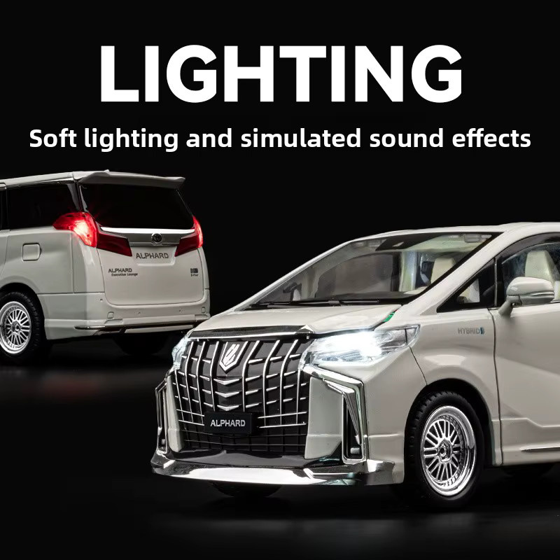 MAKEDA 2023 Alphard MPV, Modellauto, 1:18, Metall, mit Licht und Sound - Bild 3