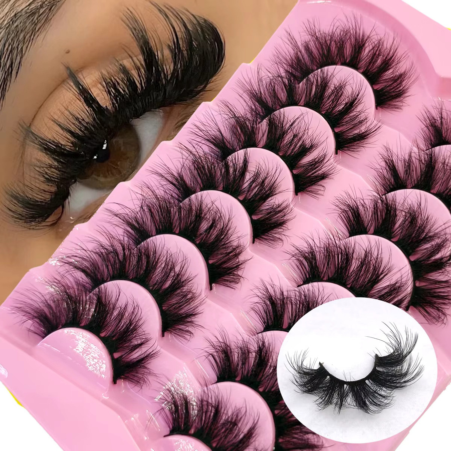 HBZGTLAD Künstliche Wimpern, 3D-Nerzwimpern, Black, Unisex - Bild 3
