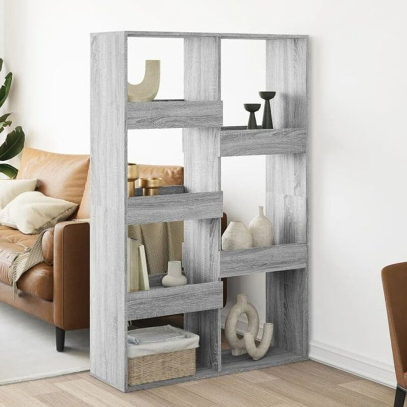 Vidaxl Raumteiler Grau aus Holzwerkstoff, freistehend, B/T/H: 100 x 33 x 155,5 cm - Bild 1