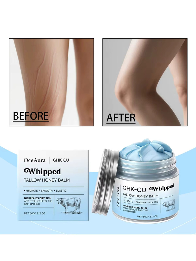 OceAura Balsam Gesichts- und Körperfeuchtigkeitscreme, Peptide, reife trockene empfindliche Haut - Bild 1