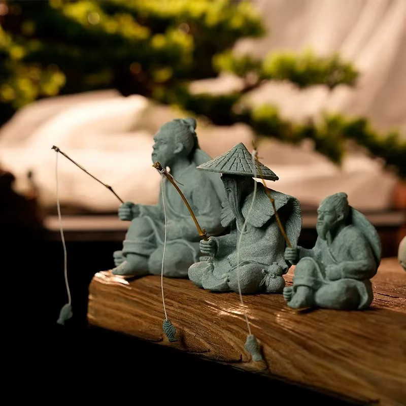SHMAIZYH Miniatur-Figur aus Sandstein in Grau als Dekoration für Mikrolandschaften und Gartenzubehör - Bild 3