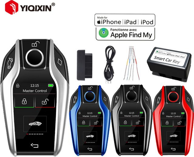 YIQIXIN Universal Modifizierte Smart LCD Key Fernbedienung in Silber für BMW, Benz, Audi, Kia, Ford, Jaguar, Land Rover, Porsche, Lexus, Hyundai, Nissan und VW - Bild 1