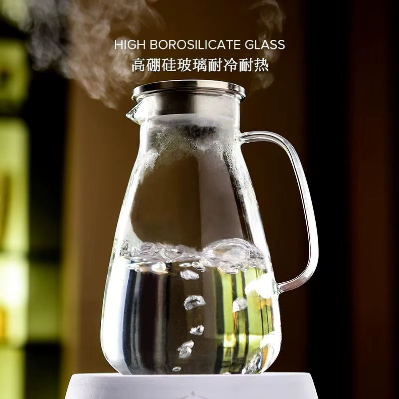 VINRITO Glas-Wasserkocher aus hitzebeständigem Borosilikatglas, transparent, 1800 ml und 2200 ml - Bild 2