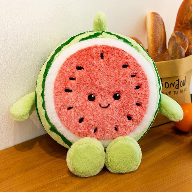 Wassermelonen-Kuscheltier, Stoffpuppe, 45cm - Bild 1