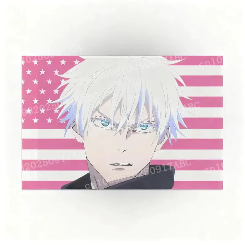 VIKAMA Gojo Satoru Wandteppich Jujutsu Kaisen Anime Wandbehang mit Manga-Charakterkunst, Mehrfarbig, Breite: 60 cm, Höhe: 40 cm - Bild 1