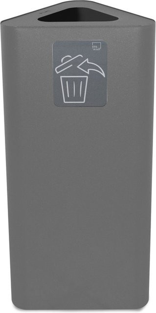 Stil Casa PURE Abfallsammelbehälter aus Stahl in Grau mit Klappdeckel, 60 l, B/T/H: 38,0 x 34,5 x 82,5 cm - Bild 1