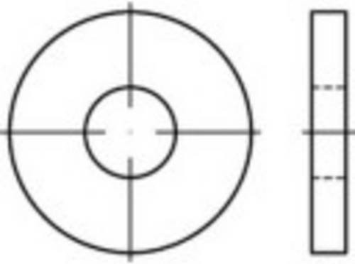 TOOLCRAFT Flache Unterlegscheibe aus Stahl, 50 Stück, Durchmesser: 13 mm, Außendurchmesser: 35 mm - Bild 1