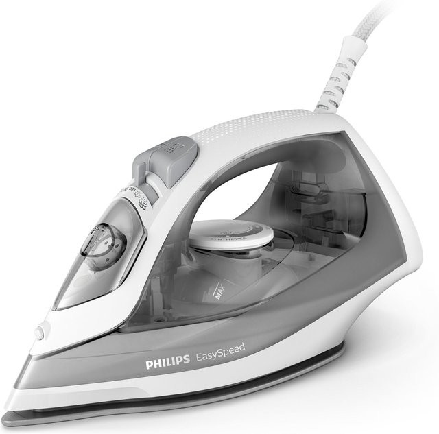 Philips GC 1751/80 EASYSPEED Dampfbügeleisen in Weiß mit Anti-Calc-Funktion und Keramik-Sohle (2000 Watt) - Bild 1