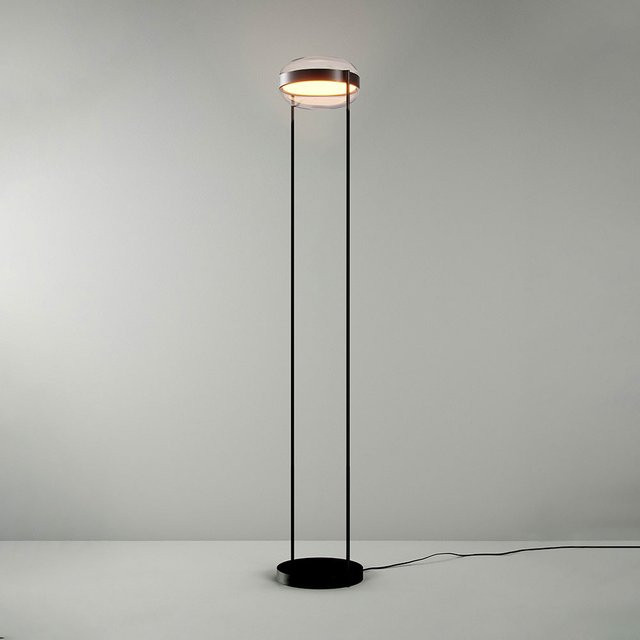 B.Lux Beaded F LED-Stehleuchte aus Glas und Aluminium in Schwarz mit Rauchglas - Bild 1