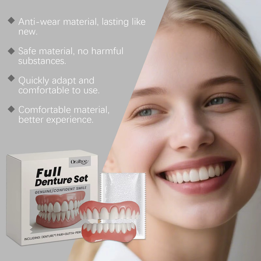 Oralhoe Provisorisches Zahnprothesen-Set aus Silikon, Unisex - Bild 5