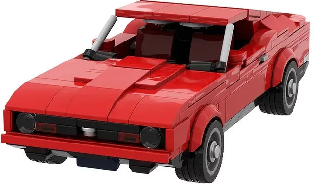 Ekbricks Ford Mustang Mach 1, Bausteine, rotes Auto, Modell, Sportwagen - Bild 1