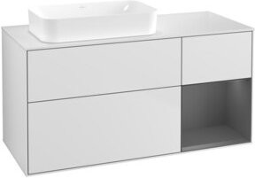 V&B Waschtischunterschrank Finion in Anthrazit und Weiß, lackiert, Breite: 120 cm, Tiefe: 60 cm - Bild 1