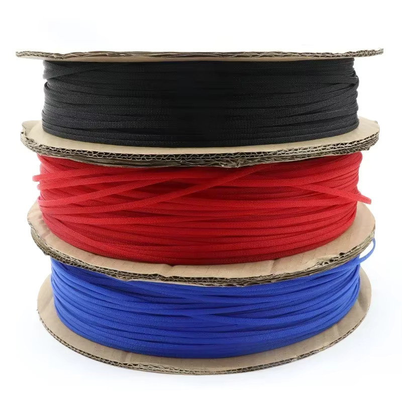 Einzelner PET-Kabelschutz aus Nylon-Geflecht in Schwarz für USB-C Kabel, erweiterbar, Durchmesser: 3 mm bis 10 mm - Bild 3