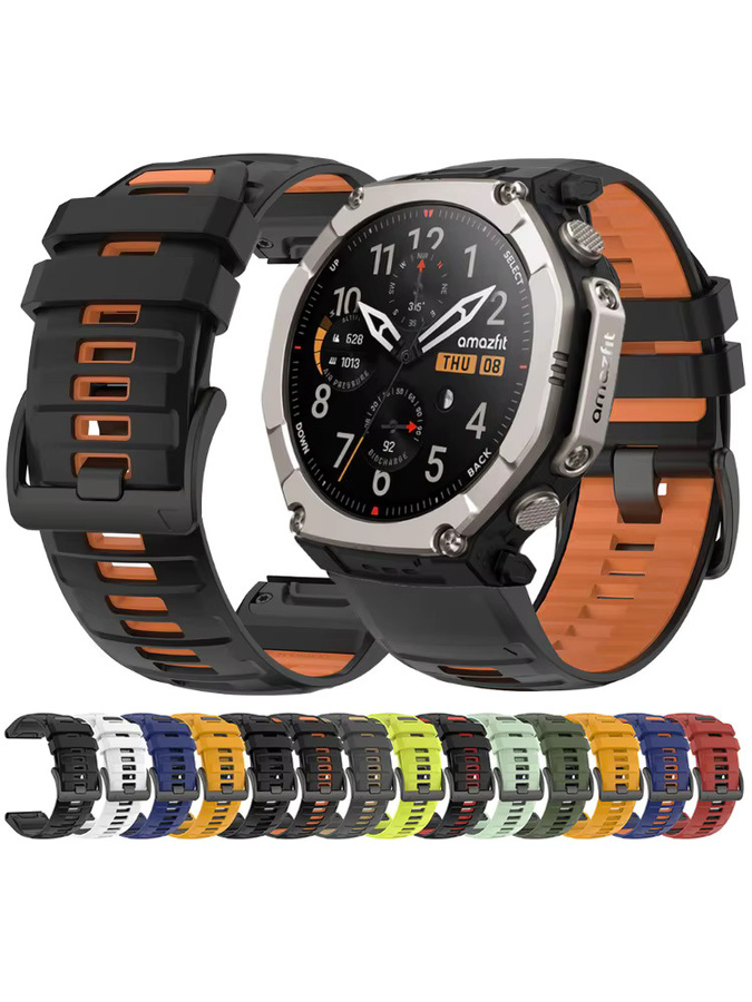 Uhrenarmband Silikon, 26 mm, für Amazfit T-Rex Ultra 2 51 mm, Unisex - Bild 2