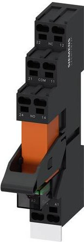 Siemens LZS:RT4D4R24 Steckrelais mit 2 Wechsler in Rot und Schwarz, 5 Stück - Bild 1