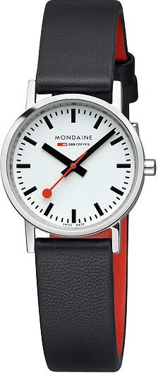 Mondaine Armbanduhr, Quarz, Edelstahl, Weiß, Schwarz, Unisex - Bild 1