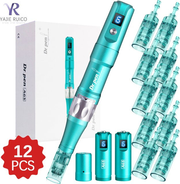 Dr. Pen A6S Mikro-Hautpen, Set mit 12 Nadeln 0,25mm, Unisex - Bild 1