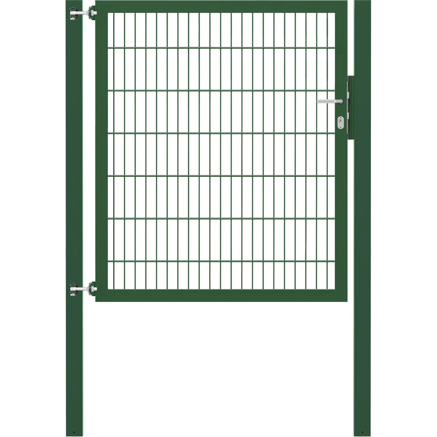 Einzeltor Flexo Plus in Grün mit Pfosten aus Stahl, Breite: 125 cm, Höhe: 140 cm, Pfosten: 80 x 80 cm - Bild 2