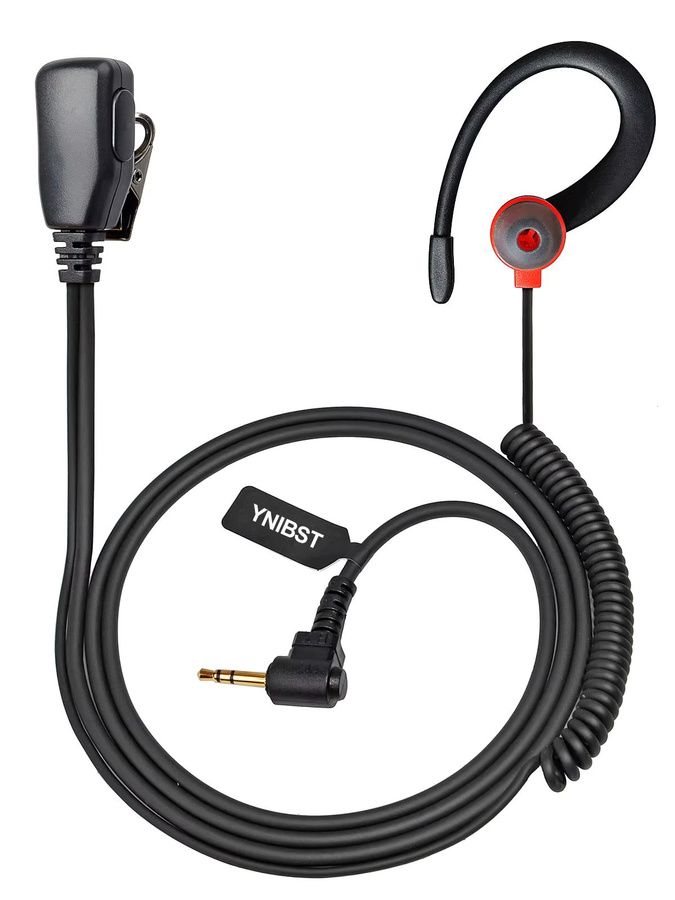 Motorola G-förmiges In-Ear-Ohrhörer mit Mikrofon für Walkie-Talkies, 3,5 mm Klinke, Schwarz/Rot - Bild 5