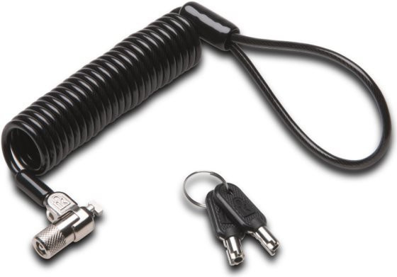 Kensington MicroSaver 2.0 Tragbares Laptop-Schloss mit Schlüsselschloss und T-Bar-Schließkopf, Farbe: Schwarz, Kabellänge: 1,85 m - Bild 1