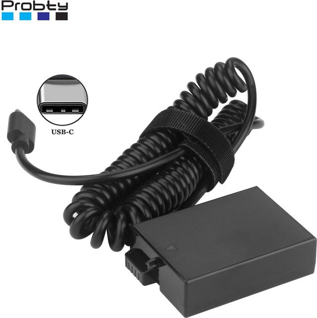 DR-E8 LP-E8 Dummy-Akku mit USB-Typ-C-Netzteil für Canon EOS Kameras in Schwarz - Bild 1