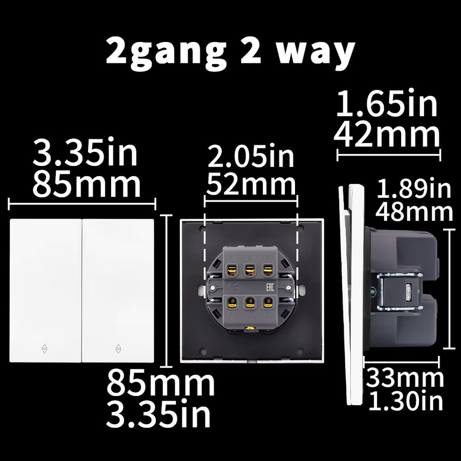 WESA Wandwippschalter Skin Sensation 2-Gang 2-Wege in Weiß aus Kunststoff - Bild 5