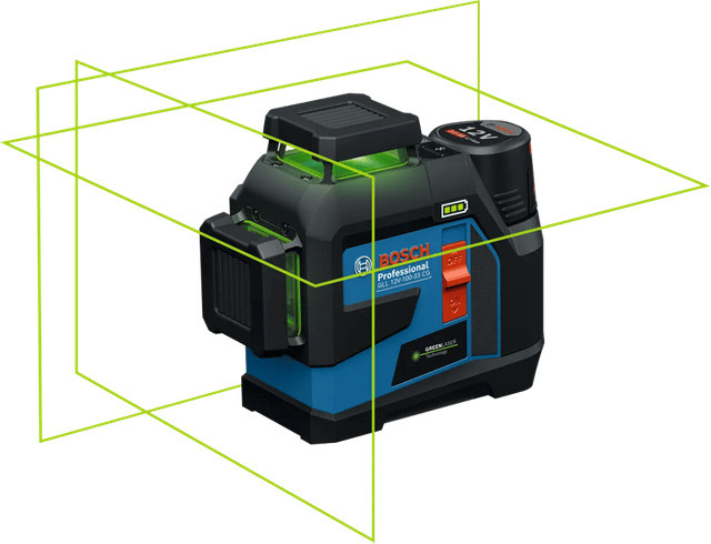 Bosch Professional Akku-Linienlaser GLL 12V-100-33 CG Solo in Grün und Blau - Bild 2