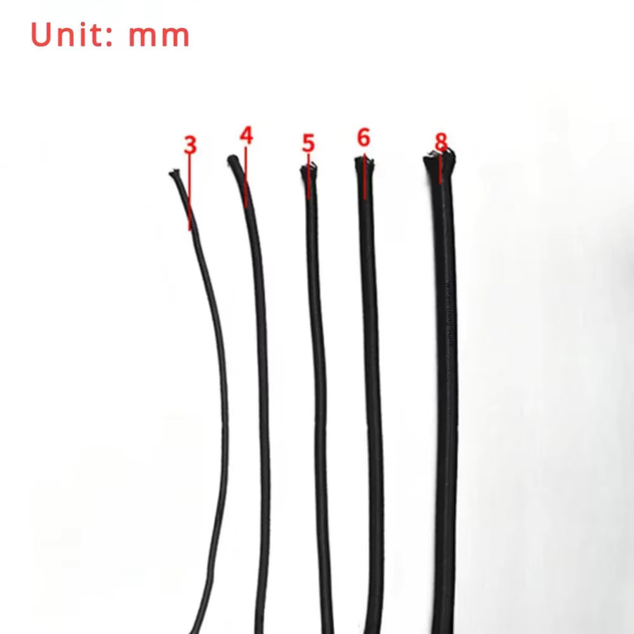 Elastisches Rundum-Gummiseil in Schwarz für DIY, Nähen und Kunstprojekte, Kunststoffbeschichtet - Bild 2
